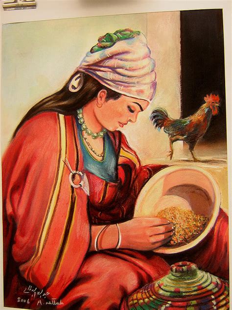 Tunisian Woman Painting by Abdussalam Nattah - Fine Art America