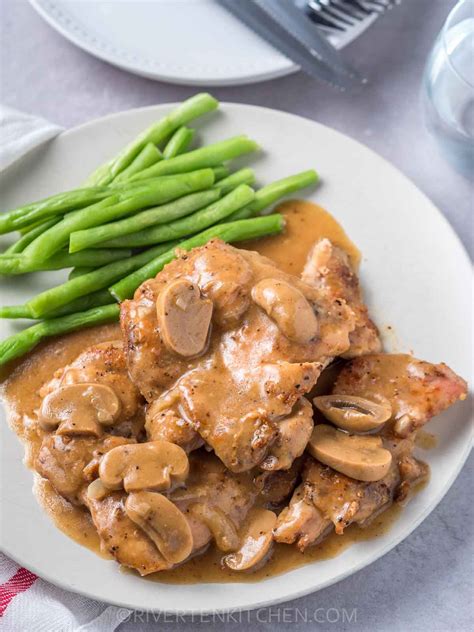 Pan-Fried Chicken with Mushroom Gravy - Riverten Kitchen