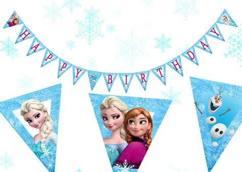 Frozen Birthday Banner Printable Frozen Happy Birthday - Etsy Singapore