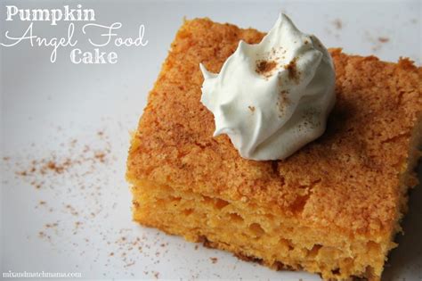 Pumpkin Angel Food Cake Recipe | Mix and Match Mama