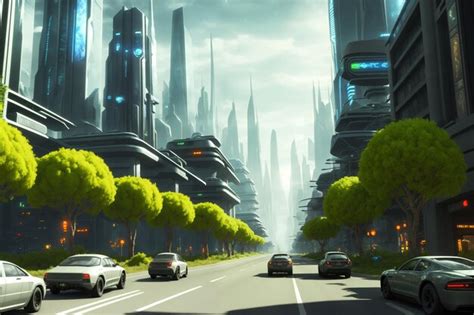 Premium AI Image | Sci fi futuristic cyberpunk city