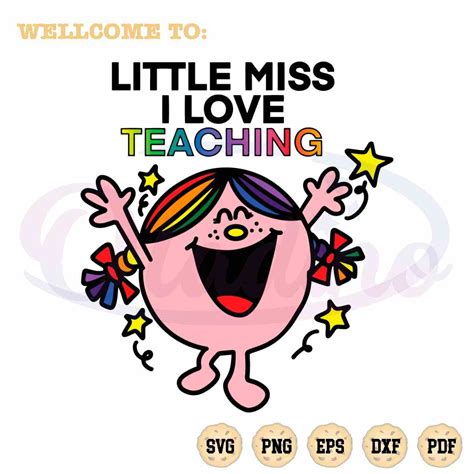 Little Miss Teacher SVG Love Teaching Best Graphic Design Cutting File