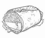 Free 🌯 Burrito coloring pages – Coloring Corner sketch template