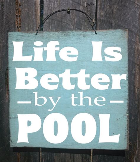 Pool Decor Pool Sign Patio Decor Life is Better by the Pool - Etsy