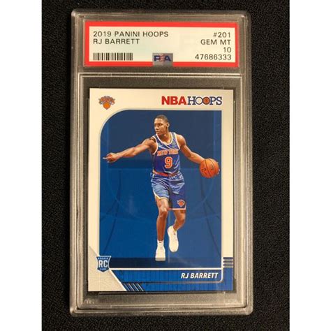 2019-20 PANINI NBA HOOPS RJ BARRETT ROOKIE CARD (PSA 10)