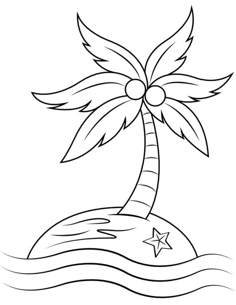 Printable Deserted Island Coloring Page Free Printable Coloring Pages, Free Printables, Desert ...