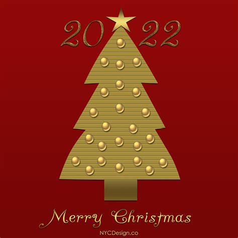 Christmas Card 2022, Merry Christmas Card, Free Printable – Golden ...