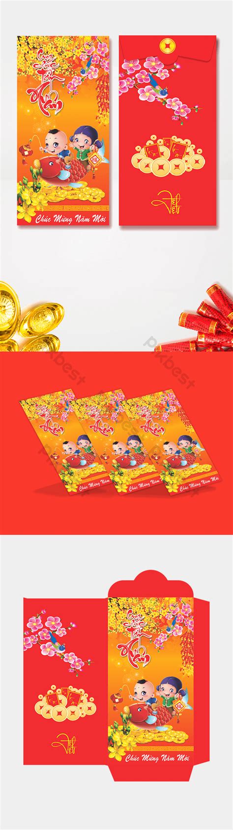 The Design Of Red Envelopes And Red Is Very Beautiful | CDR Free ...