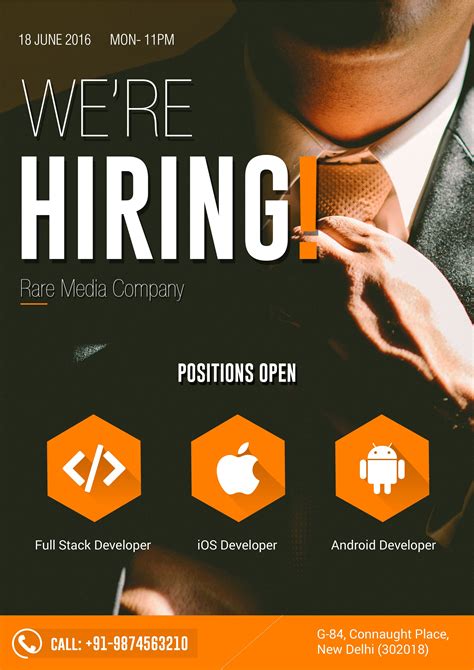 Flyer Design for Hiring ... | Recruitment poster design, Hiring poster, Job ads
