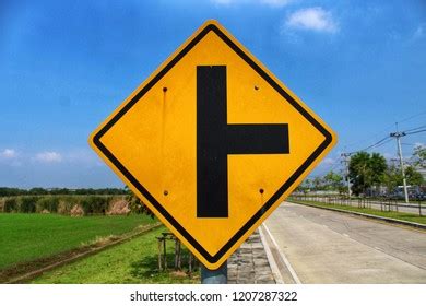 Road Sign Junction Ahead Stock Photo (Edit Now) 401036875