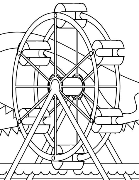 fun ferris wheel coloring sheet for kids | Super coloring pages, Coloring pages, Coloring pages ...