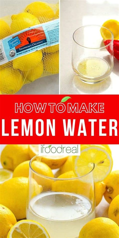 Lemon Water Recipe - iFoodReal.com