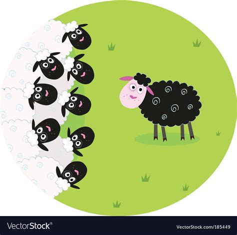 Black sheep Royalty Free Vector Image - VectorStock