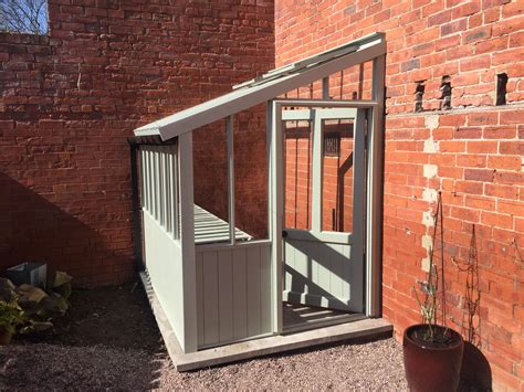 Cotswold Wooden Lean to Greenhouse fitted in an English Walled Garden ...