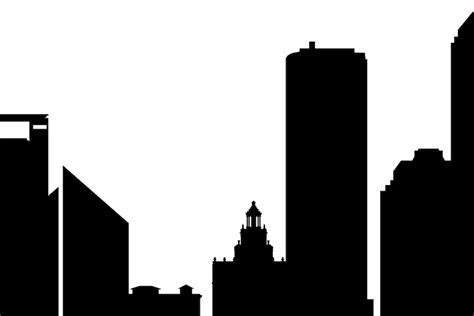 Houston Skyline Silhouette Printable Download PDF Png | Etsy