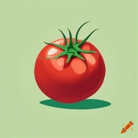 Illustration of a cooked tomato on Craiyon