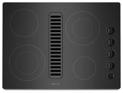 Jenn-Air 30" Electric Radiant Downdraft Cooktop, Black On Black ...