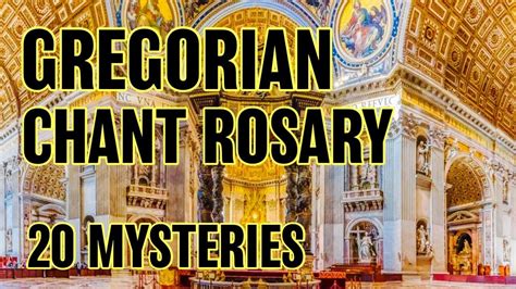 Gregorian Chant Rosary 20 Mysteries with @Journey Deeper and @John Shaw - YouTube in 2022 ...