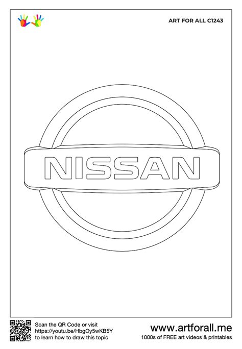 How to draw Nissan Logo