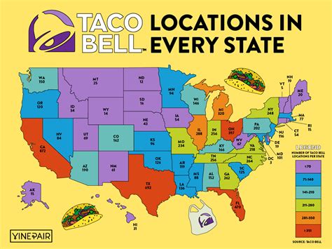 The Number of Taco Bells in Every State [MAP] | VinePair