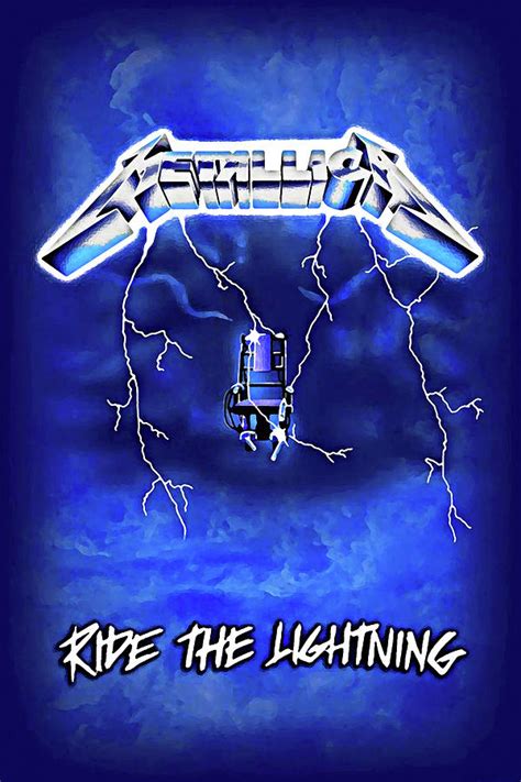 Metallica Ride the Lightning Art Print 1984 Thrash Metal Album Cover ...