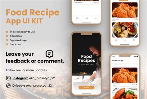 Food Recipe App UI KIT | Figma