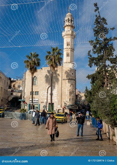 Manger Square in Front of the Nativity Church, Bethlehem, West Bank ...