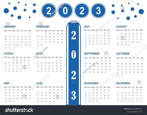 2023 New Calendar Design Calendar Design Stock Vector (Royalty Free ...