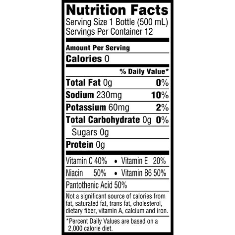 Propel Flavor Packets Nutrition Facts – Runners High Nutrition