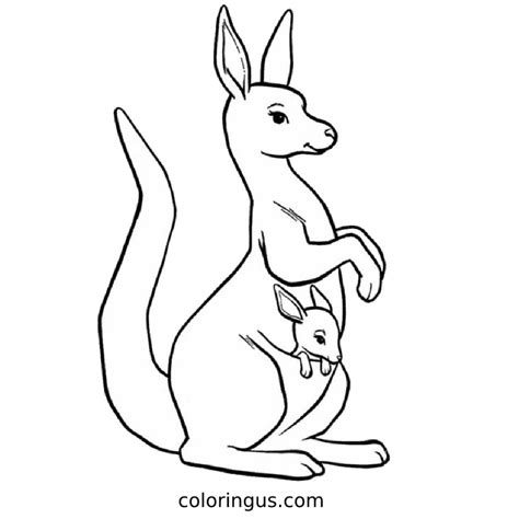 Kanga and roo coloring page