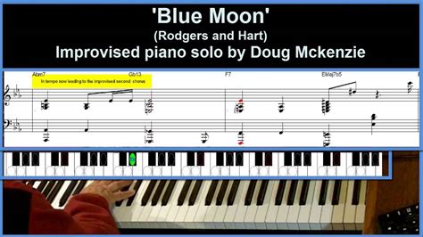 'Blue Moon' - jazz piano tutorial (advanced) - YouTube