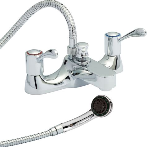 Hudson Reed Modern Chrome Deck Mounted Bath Filler Tub Mixer Faucet ...