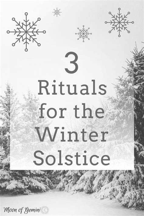 3 Easy Rituals for Winter Solstice • 2020 • Moon of Gemini