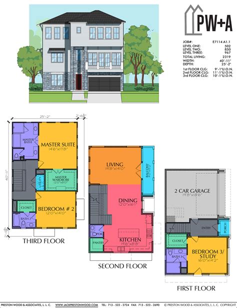 Affordable 3 Story Home Plan – Preston Wood & Associates