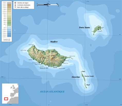 Map of Madeira (Topographic Map) : Worldofmaps.net - online Maps and ...