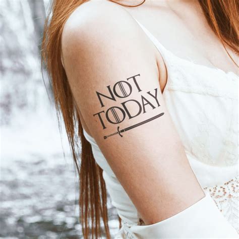 Not Today Temporary Tattoo set of 2 - Etsy