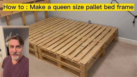 DIY Wood Projects How To: Create Your Own Queen Pallet Bed Frame - YouTube