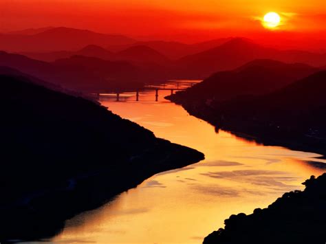 Sunset On The River Wallpapers - Wallpaper Cave