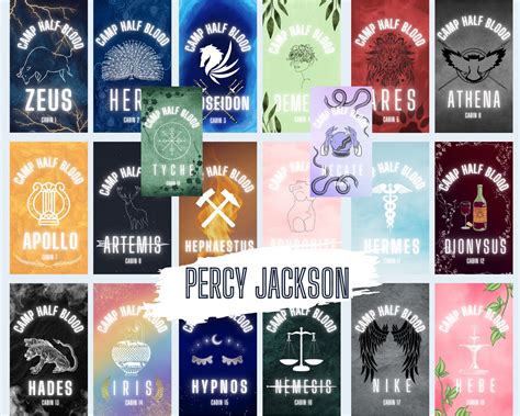 Percy Jackson Greek God & Goddess Cabins Phone Wallpapers / 20-piece ...