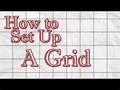 How to Set Up a Grid For Your Drawing - YouTube