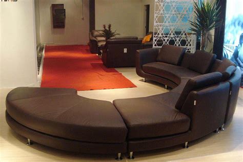 Modern Round bonded Leather Sectional sofa A94 | Leather Sectionals