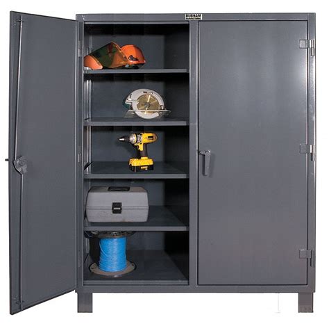 DURHAM MFG Heavy Duty Storage Cabinet, Gray, 78" H X 48" W X 24" D, Assembled - 16D697 ...