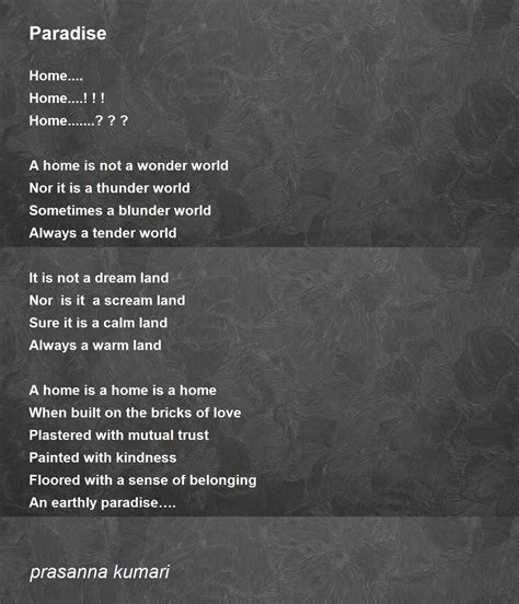 Paradise Poem by prasanna kumari - Poem Hunter