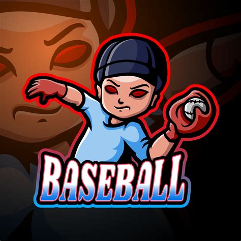 Baseball player esport logo mascot design 9922693 Vector Art at Vecteezy