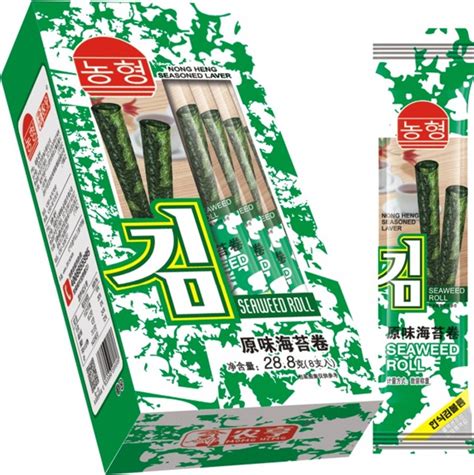 28.8g instant seaweed roll snack in original flavor,China Nong Heng price supplier - 21food