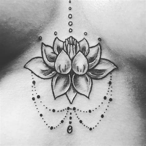 Lotus sternum tattoo | Flower sternum tattoo, Tattoos, Lotus sternum tattoo