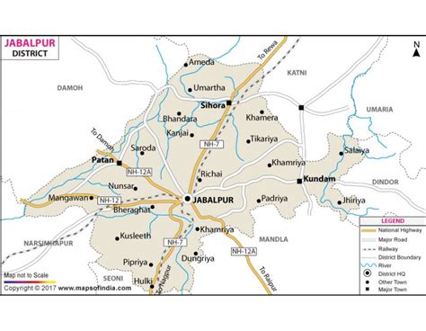 Buy Jabalpur District Map Online