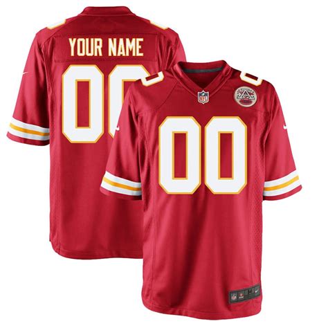 Kansas City Chiefs Nike Custom Game Jersey - Red