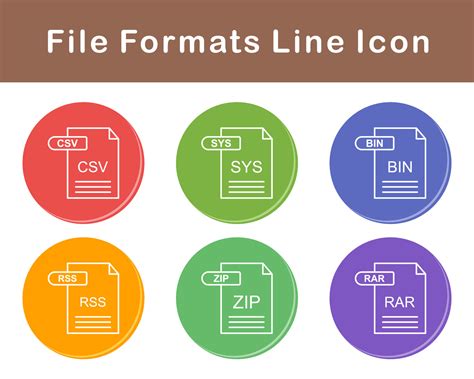 File Formats Vector Icon Set 21427559 Vector Art at Vecteezy