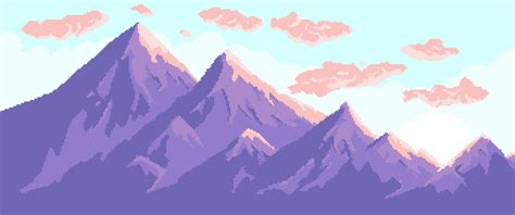 [OC][CC] Pink Mountains : PixelArt